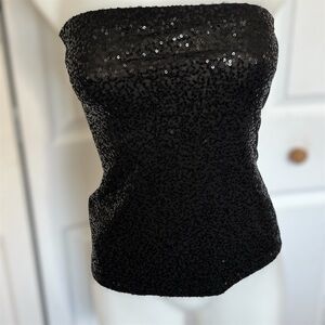 NADYA TOTO Y2K sequinned black tube Sz Xs